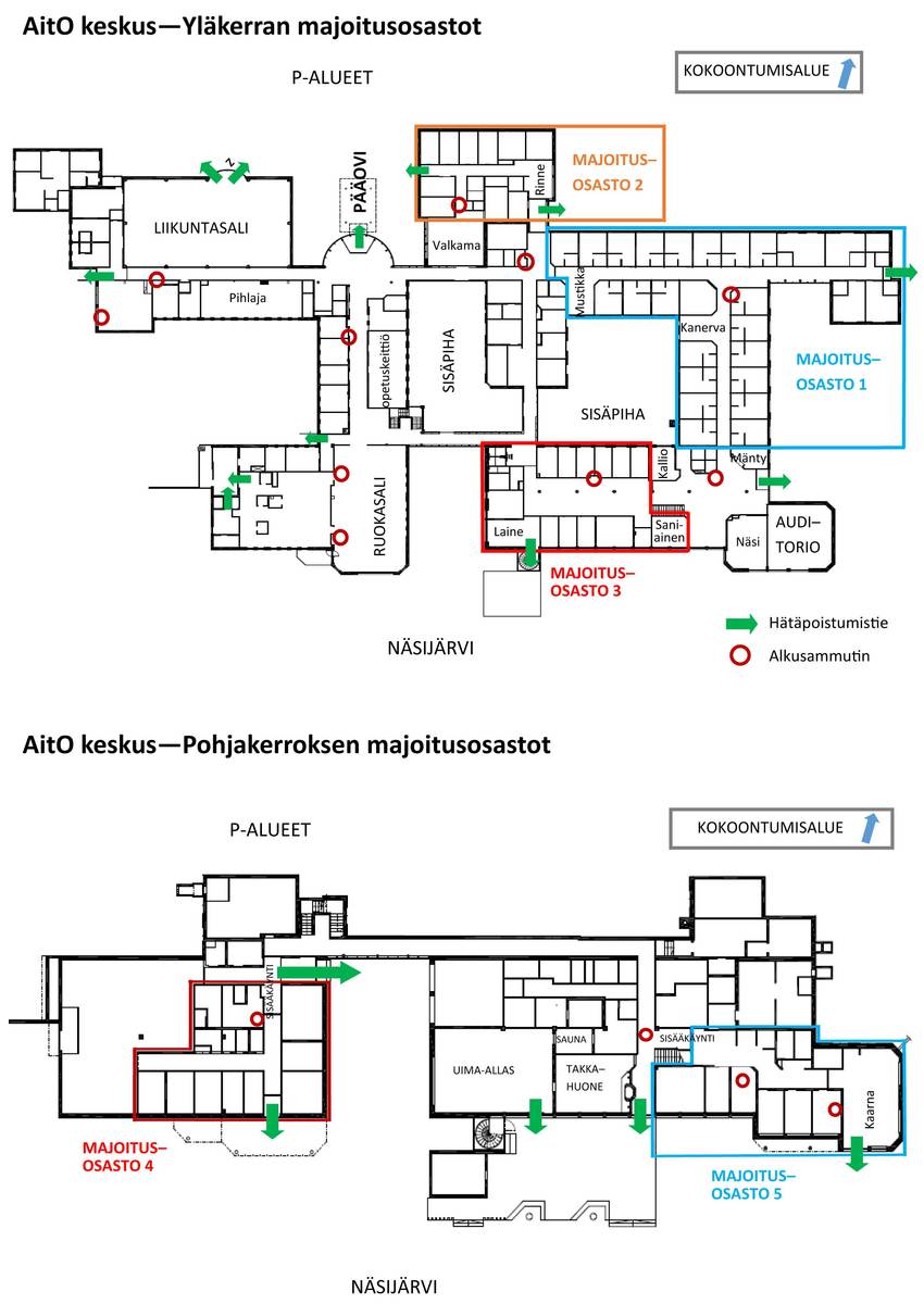 Aitokeskuksen sisäkartta