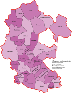 Map of the Regional Central Registry's parishes.