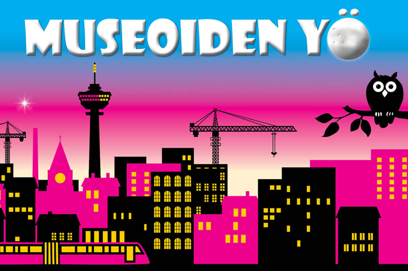 Museoiden yö laskeutuu Tampereella.