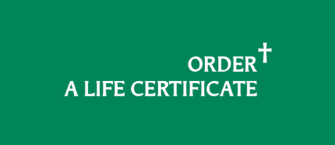 Green rectangle that says Order a Life Certificate in white text.