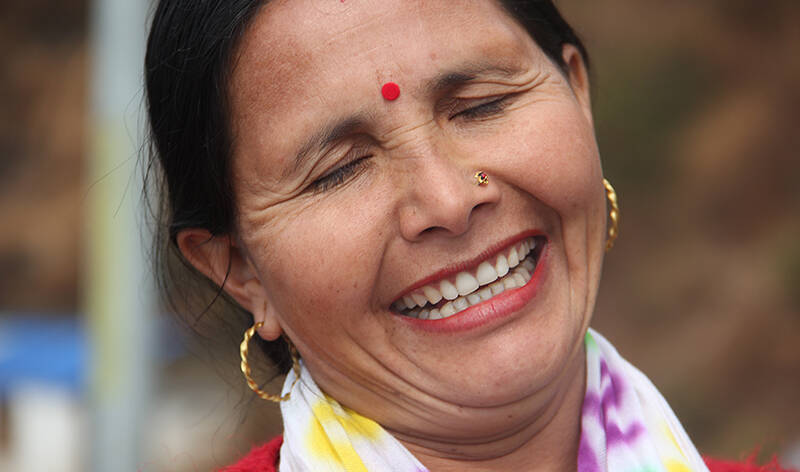 Nepalilainen Anita Shahi, kasvokuva.