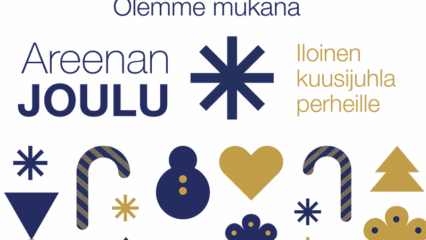 Areenan Joulun mainosgrafiikkaa.