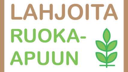 Banneri lahjoita ruoka-apuun.