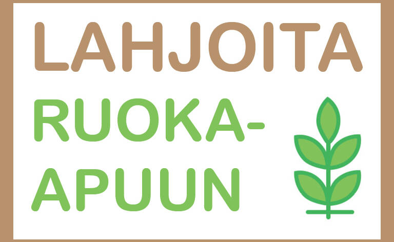 Banneri lahjoita ruoka-apuun.