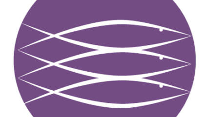Tampereen ev.lut.seurakuntayhtymä logo, jossa on kolme kalaa.