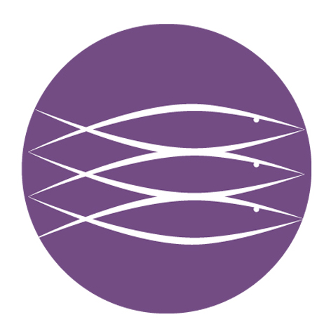 Tampereen ev.lut.seurakuntayhtymä logo, jossa on kolme kalaa.