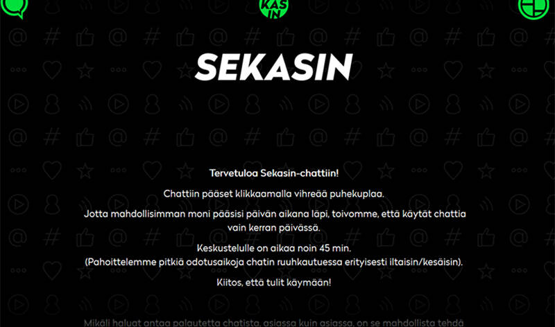 Mustalla taustalla tekstiä.