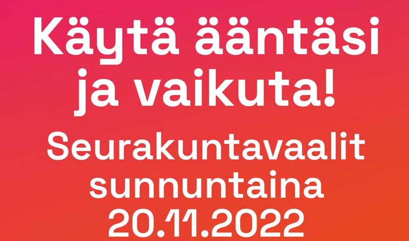 Kuvituskuva: Käytä ääntäsi ja vaikuta Seurakuntavaalit sunnuntaina 20.11.2022.