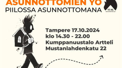 Mainoskuva asunnottomien yöstä
