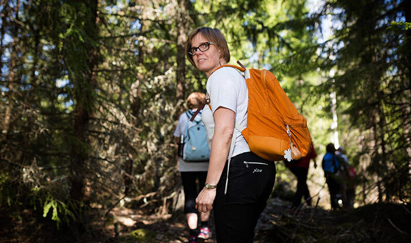 Pyhiinvaeltajia Birgitan polulla.