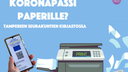 Koronapassin tulostaminen.