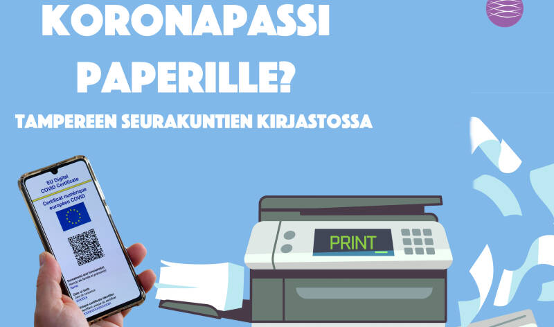 Koronapassin tulostaminen.