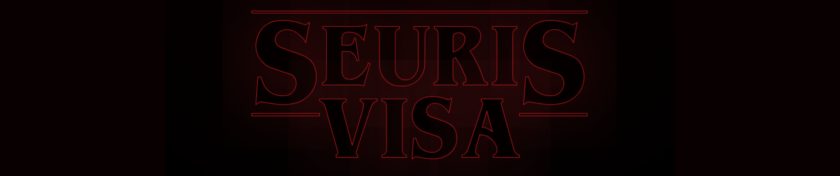mustalla pohjalla punainen teksti "seurisvisa"