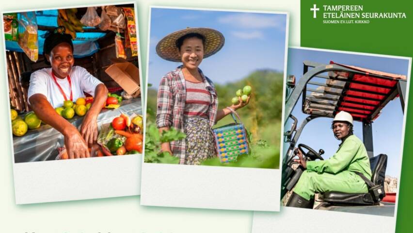Kolme kuvaa, joista kussakin on työtä tekevä henkilö.