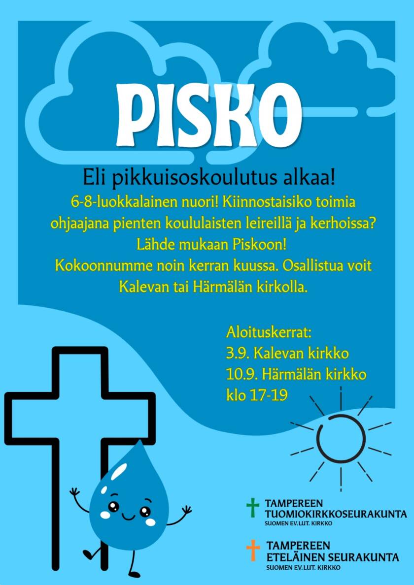 kuvassa pisko koulutuksen mainos. sama teksti löydettävissä myös alta.